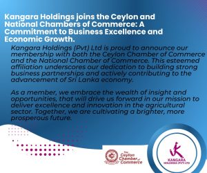 Kangara Holdings joins the Ceylon and National Chambers of Commerce